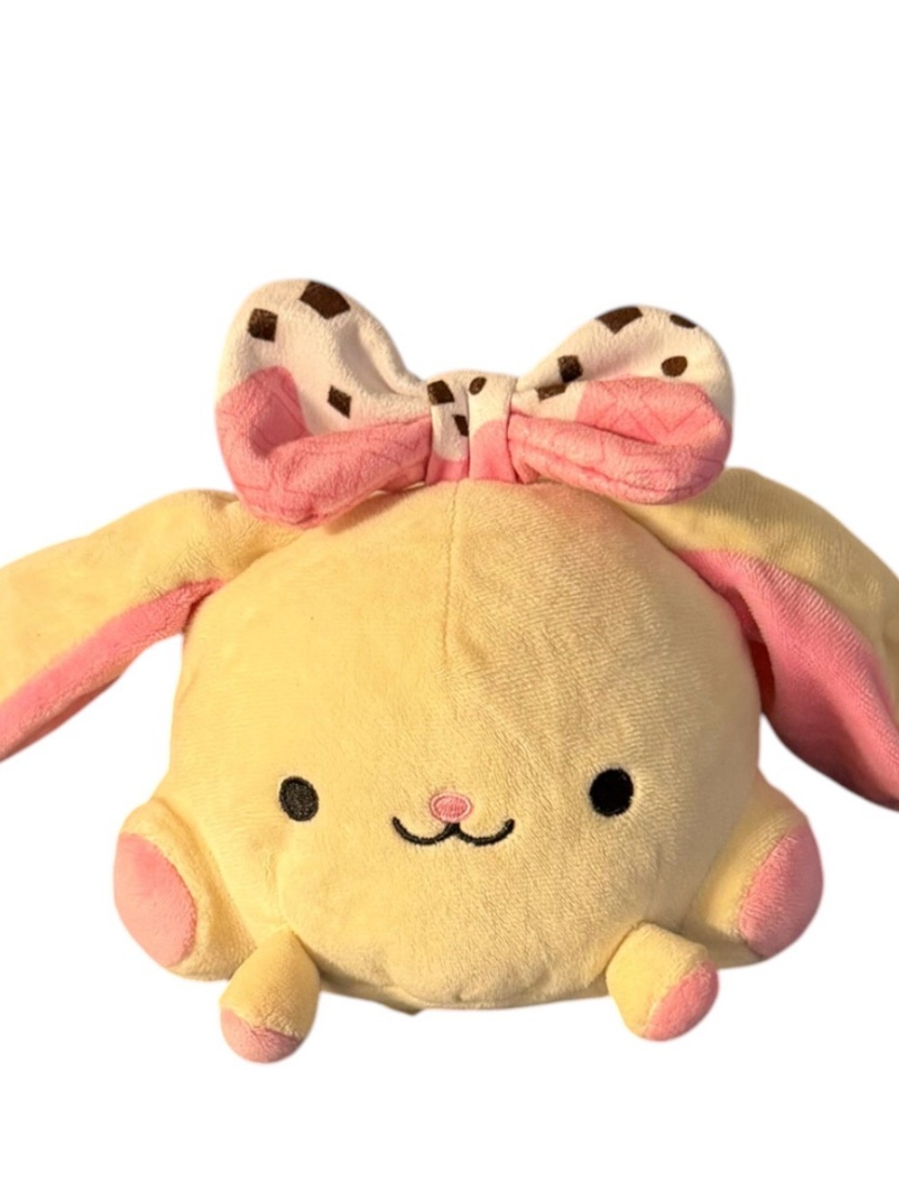 SMOOSHY MUSHY 7" PLUSH, BIANCA BUNNY Rabbit Kawaii yellow/pink with bow 2023